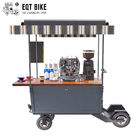 На открытом воздухе мобильная тележка 48V велосипеда кофе торгового автомата с таблицей работы нержавеющей стали
