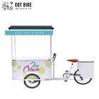 Трицикл торгового автомата мороженого тележки 18KM/H велосипеда мороженого тарельчатого тормоза