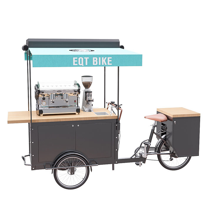 Электрическая тележка велосипеда кофе нержавеющей стали с большим баком для хранения