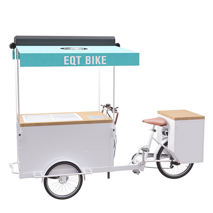 На открытом воздухе тележка велосипеда мороженого Эко дружелюбная с высокой емкостью нагрузки 300КГ