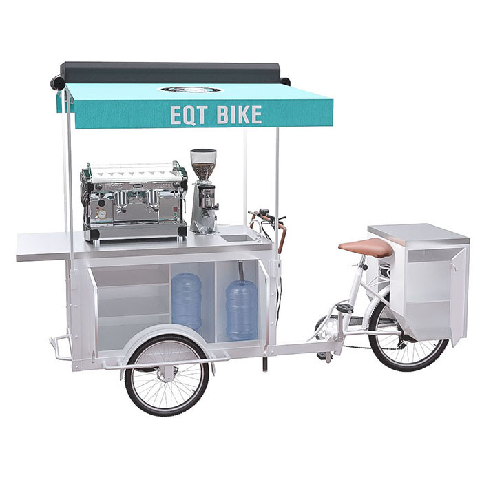 Мобильная тележка велосипеда кофе с таблицей работы нержавеющей стали 304 масла устойчивой
