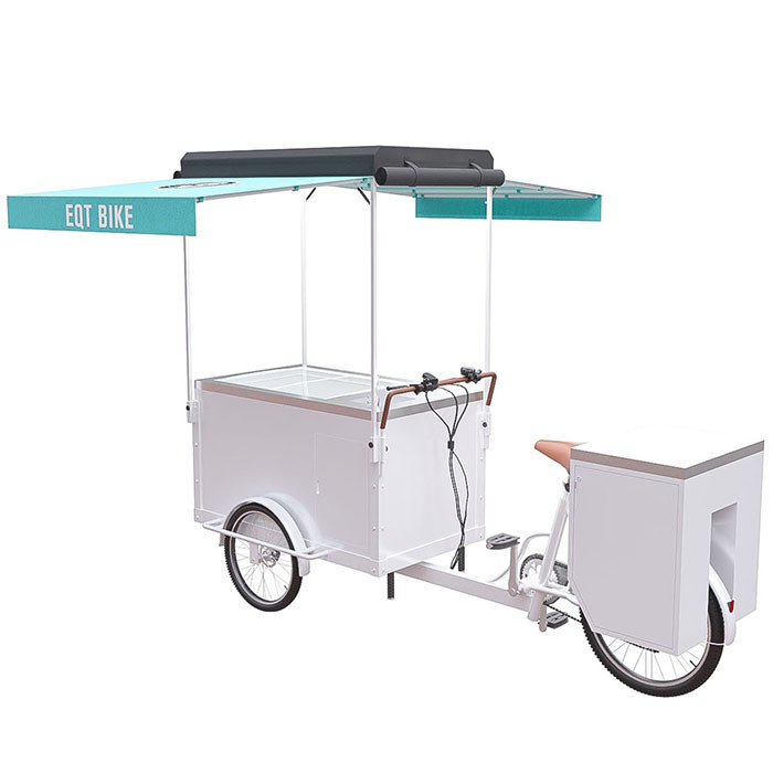 Выполненная на заказ электрическая тележка велосипеда мороженого с емкостью большой нагрузки