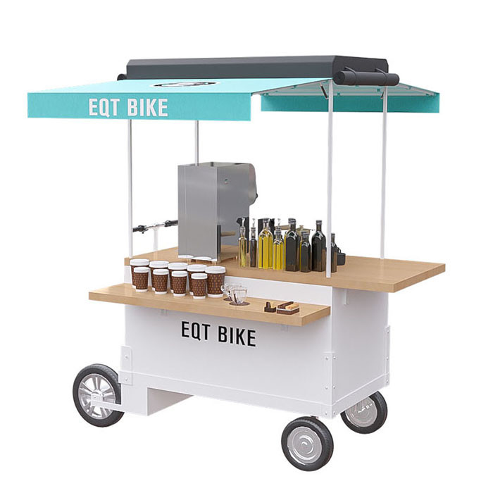 Тележка напитка Статионабле коммерчески, тележка торгового автомата велосипеда для напитка чая